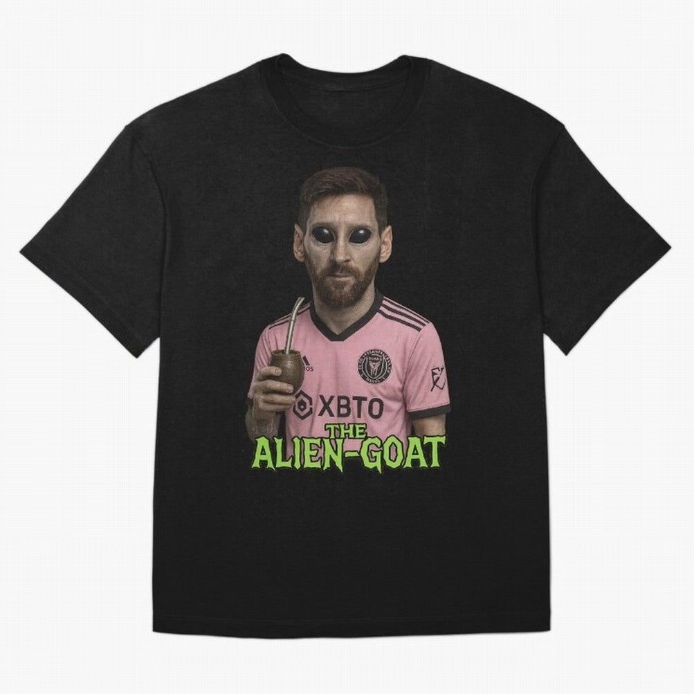 Messi Alien-GOAT: Extraterrestrial Fusion and Messi The Goat Inter Miami Jersey Classic T-Shirt Live the Energy of the FIFA World Cup 2026 USA Canada Mexico Journey through Messi and Cristiano Ronaldo Highlights, Spain and Netherlands Pride,