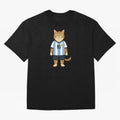 Lionel the Soccer Cat Oversized T-Shirt Join the Global Buzz around FIFA World Cup 2026 Group Stage Spirit, Filled with France, Messi and Cristiano Ronaldo, Sports Nostalgia, International Competition, Famous Players and Unforgettable Victories;
