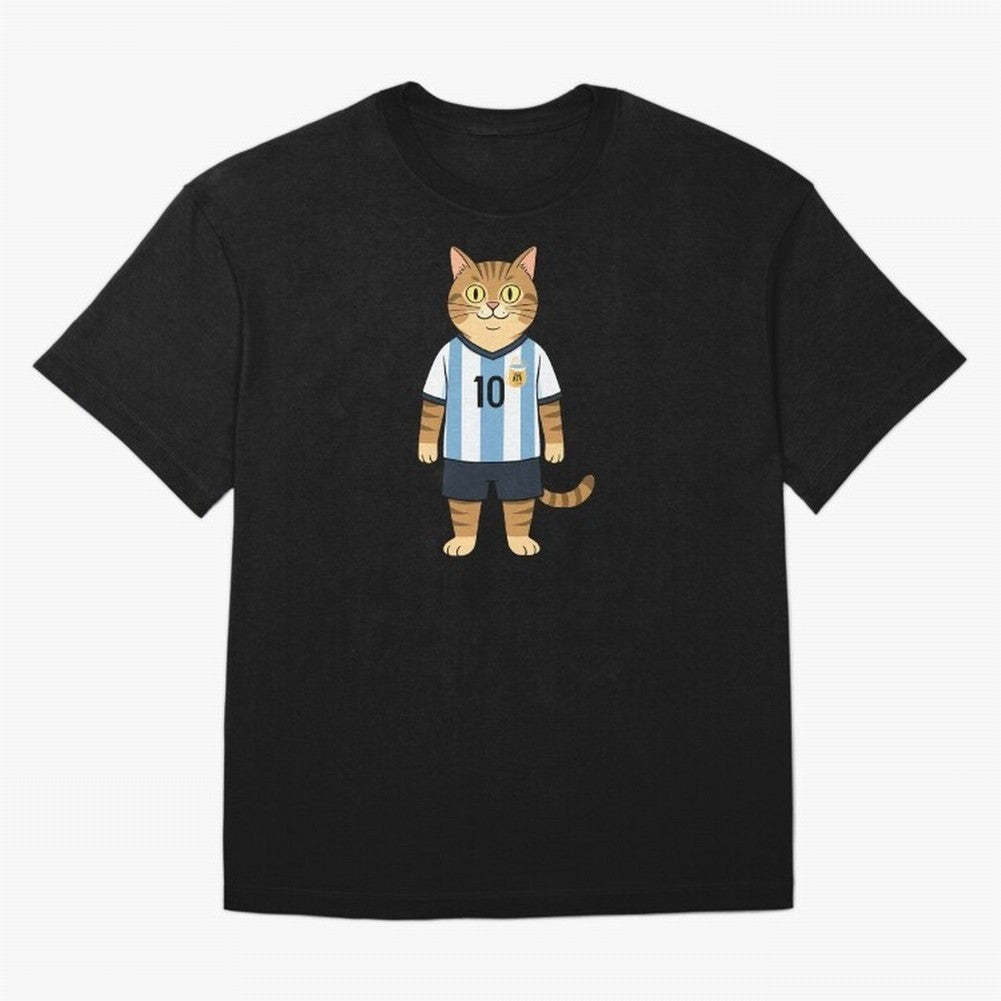 Lionel the Soccer Cat Oversized T-Shirt Join the Global Buzz around FIFA World Cup 2026 Group Stage Spirit, Filled with France, Messi and Cristiano Ronaldo, Sports Nostalgia, International Competition, Famous Players and Unforgettable Victories;