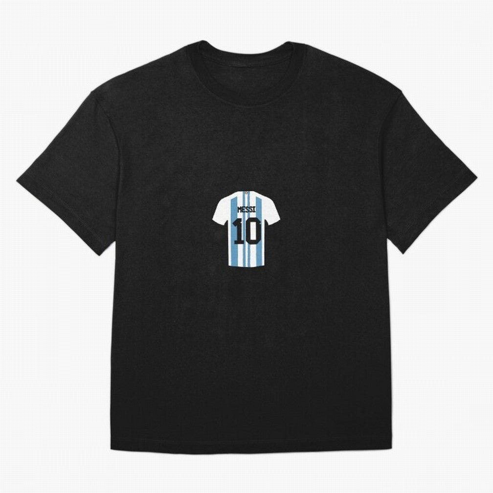 Lionel Messi Number 10 Jersey Illustration Classic T-Shirt Celebrate Rivalries and Pride in FIFA World Cup 2026 Group Stage Spirit, Capturing Argentina, Mbappe and Neymar, Supporter Pride, Iconic Celebrations, Legendary Names and Global Match Day