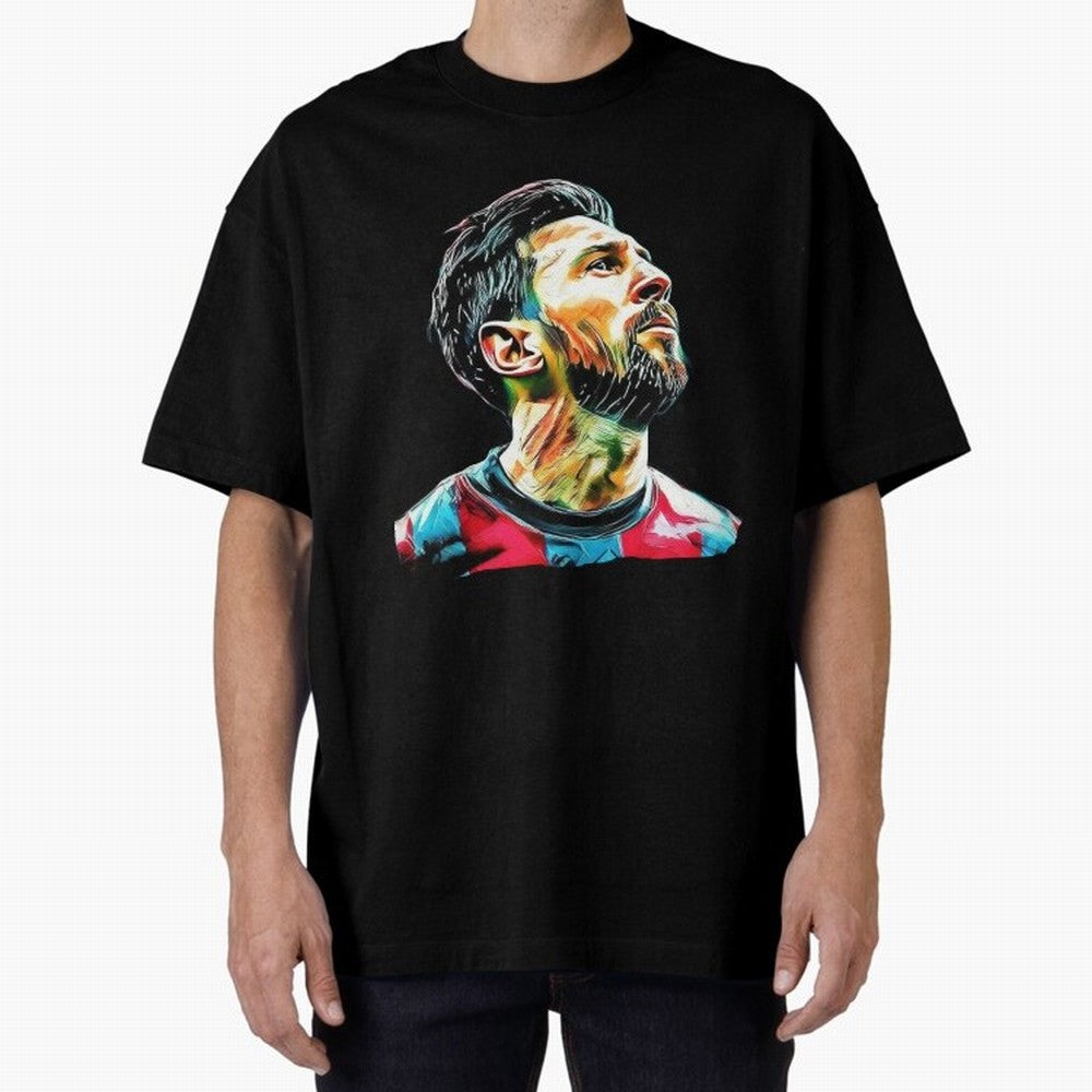 Messi Oversized T-Shirt Turn Football Passion into Global Football Passion for FIFA World Cup 2026, Capturing Messi, CR7 and Mbappe, France and Portugal, Retro Football Energy, Iconic Rivalries, Trophy Chase Drama and Stadium Atmosphere; Created