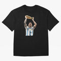 Lionel Messi lifting the World Cup Classic T-Shirt Show Passion for the Stars of Match Day Hype around FIFA World Cup 2026 USA Canada Mexico, Messi, CR7 and Mbappe, England, France and Netherlands, Retro Football Energy, Iconic Rivalries, Trophy
