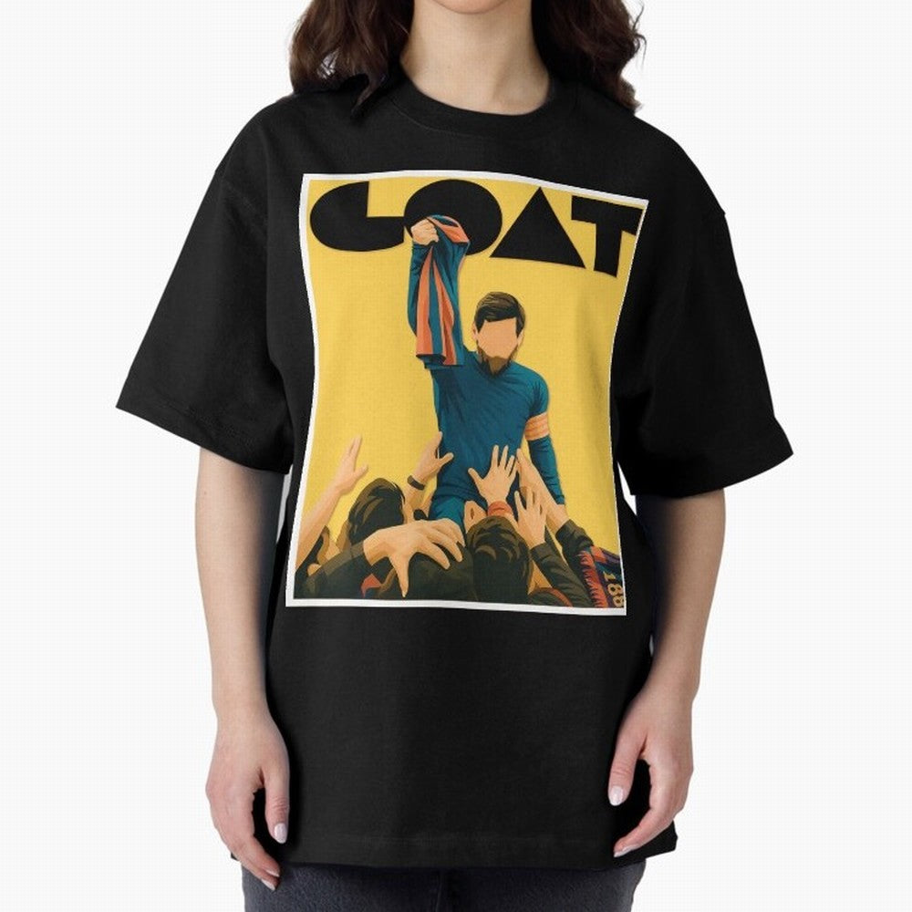 Lionel Messi Men's Football GOAT T-Shirt | Argentina Retro Vintage Messi Shirt Fan Gift Oversized T-Shirt Bring Bold Fan Energy to Global Football Passion for FIFA World Cup 2026, Built around Mbappe and Neymar, Spain, Football Passion, Legendary