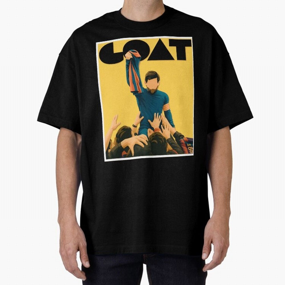 Lionel Messi Men's Football GOAT T-Shirt | Argentina Retro Vintage Messi Shirt Fan Gift Oversized T-Shirt Bring Bold Fan Energy to Global Football Passion for FIFA World Cup 2026, Built around Mbappe and Neymar, Spain, Football Passion, Legendary