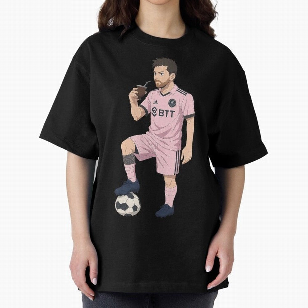 Lionel Messi Anime Style Drinking Mate - The Goat Inter Miami Classic T-Shirt Turn Up for FIFA World Cup 2026 Highlighting Mbappe, Spain Energy, Tournament Hype, Historic Matchups, Family Viewing Parties and Global Sports Pride; Created for Match