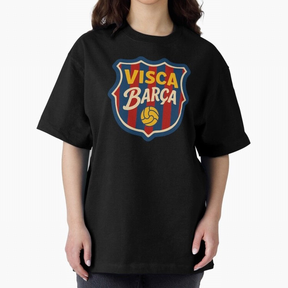 FC Barcelona Visca Barca Badge Classic T-Shirt Support Iconic Players in FIFA World Cup 2026 for Fans of Mbappe and Neymar and Argentina, Bringing Champion Mindset, Group Stage Buzz, Knockout Tension and Passionate Fan Culture; Perfect for Fans,