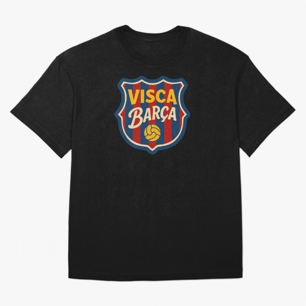 FC Barcelona Visca Barca Badge Classic T-Shirt Support Iconic Players in FIFA World Cup 2026 for Fans of Mbappe and Neymar and Argentina, Bringing Champion Mindset, Group Stage Buzz, Knockout Tension and Passionate Fan Culture; Perfect for Fans,