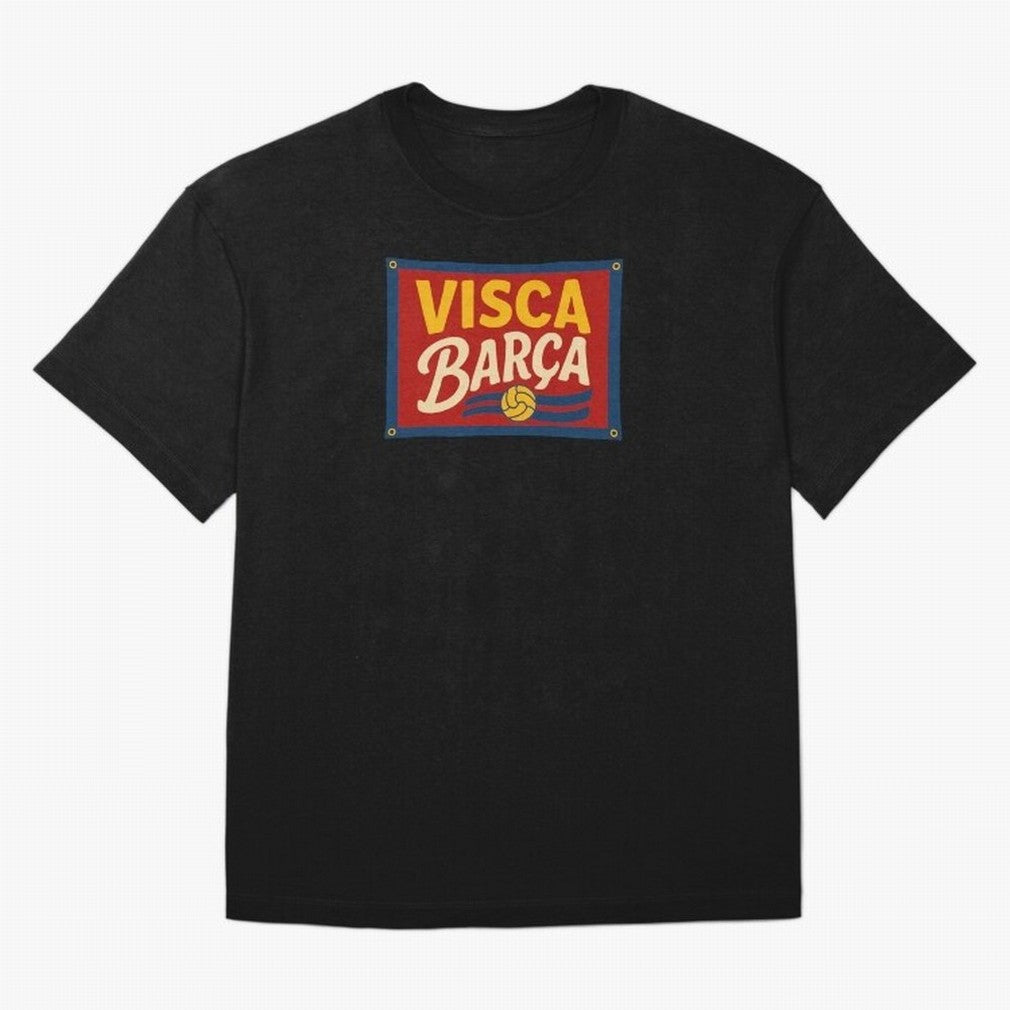 FC Barcelona Visca Barca Oversized T-Shirt Join Match Day Hype around FIFA World Cup 2026, Haaland and Mbappe, England, Championship Spirit, Famous Goals, Roaring Crowds and International Football Unity; Built for Supporters Chasing Trophy Dreams,