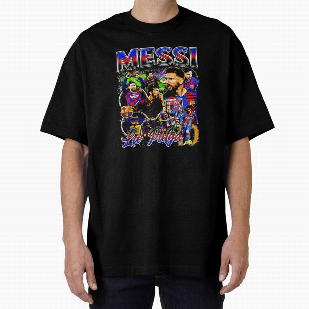 Lionel Messi La Pulga Oversized T-Shirt Enjoy FIFA World Cup 2026 Spirit, Celebrating Spain, CR7 and Messi, Soccer Culture, Superstar Moments, National Team Dreams and Competitive Fire; Perfect for People Who Love Argentina, Brazil, France,