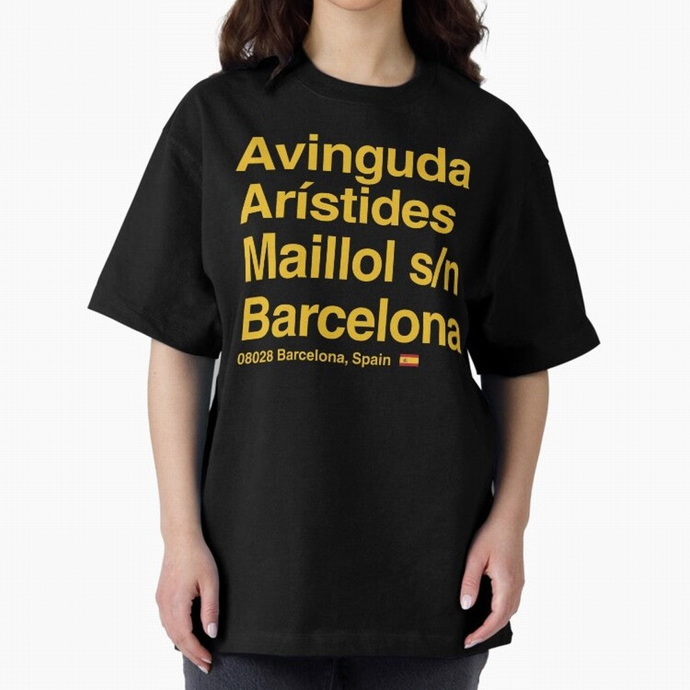 FC Barcelona Futbol Soccer Stadium Street Address Classic T-Shirt Enjoy the Biggest Football Party of Global Football Passion for FIFA World Cup 2026 USA Canada Mexico, Inspired by Haaland, Argentina, Worldwide Fan Energy, Dramatic Goals, Stadium