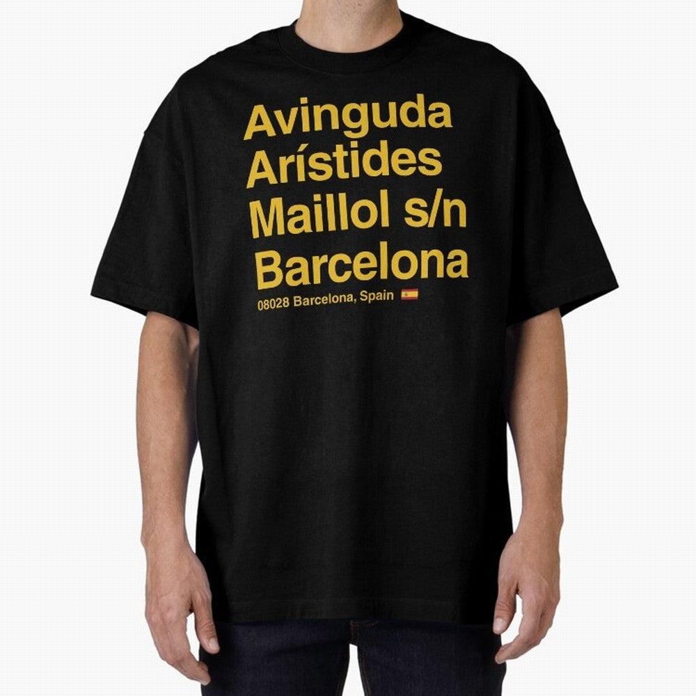 FC Barcelona Futbol Soccer Stadium Street Address Classic T-Shirt Enjoy the Biggest Football Party of Global Football Passion for FIFA World Cup 2026 USA Canada Mexico, Inspired by Haaland, Argentina, Worldwide Fan Energy, Dramatic Goals, Stadium