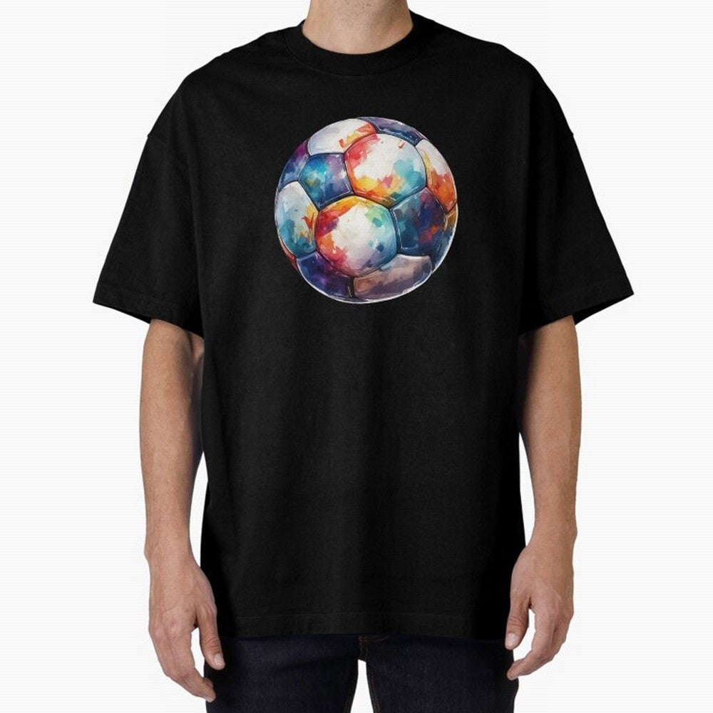 Football Soccer Ball Watercolor Illustration Drawing Classic T-Shirt Capture the FIFA World Cup 2026 Journey through Messi and Cristiano Ronaldo Highlights, Argentina Pride, Champion Mindset, Group Stage Buzz, Knockout Tension and Passionate Fan