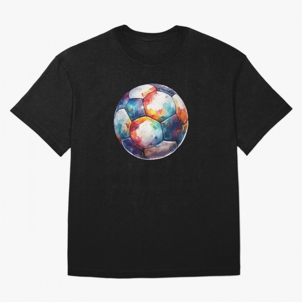 Football Soccer Ball Watercolor Illustration Drawing Classic T-Shirt Capture the FIFA World Cup 2026 Journey through Messi and Cristiano Ronaldo Highlights, Argentina Pride, Champion Mindset, Group Stage Buzz, Knockout Tension and Passionate Fan