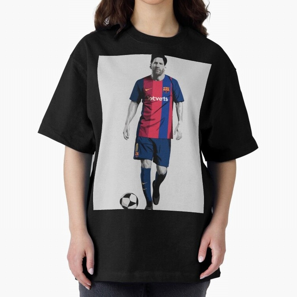 Lionel Messi Barcelona Illustration ¨C Iconic Football Artwork Classic T-Shirt Bring Home FIFA World Cup 2026 Group Stage for Fans of Neymar, Haaland and Cristiano Ronaldo and Argentina and Brazil, Bringing Global Supporter Spirit, Legendary Goals,