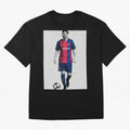 Lionel Messi Barcelona Illustration ¨C Iconic Football Artwork Classic T-Shirt Bring Home FIFA World Cup 2026 Group Stage for Fans of Neymar, Haaland and Cristiano Ronaldo and Argentina and Brazil, Bringing Global Supporter Spirit, Legendary Goals,