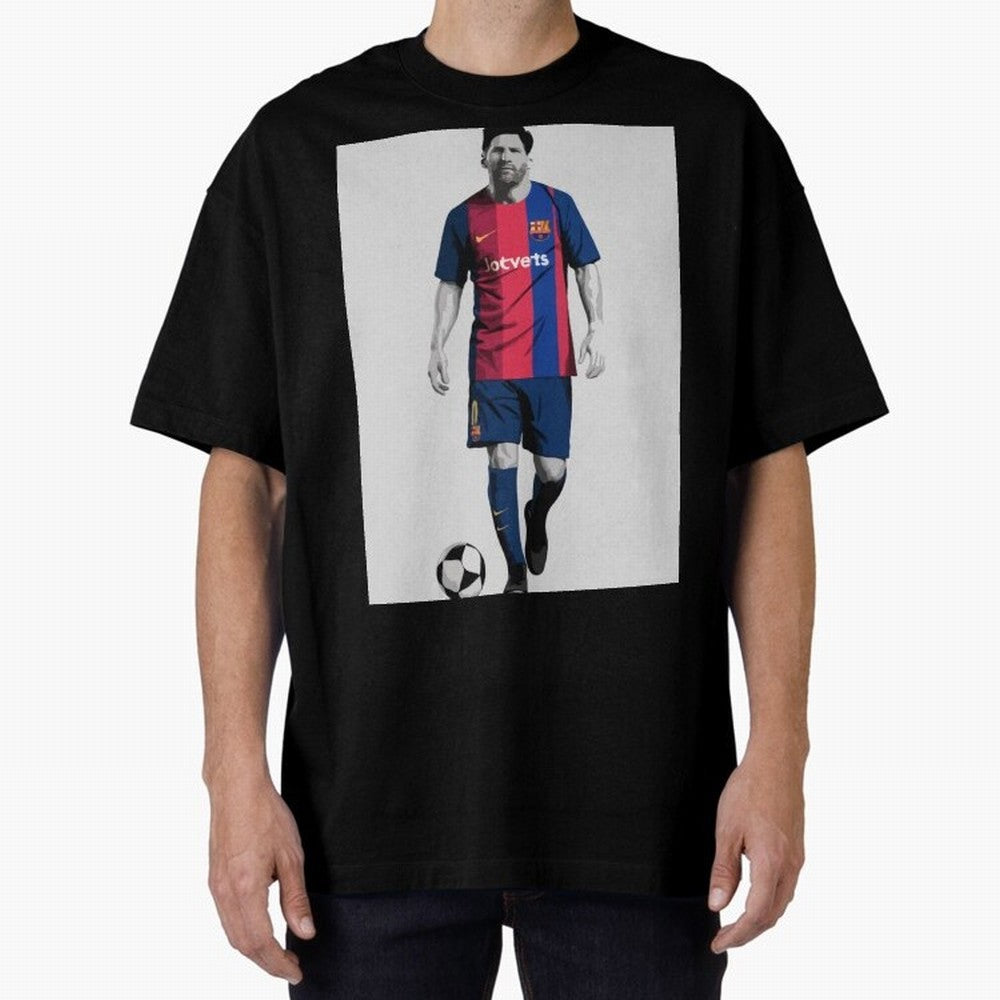 Lionel Messi Barcelona Illustration ¨C Iconic Football Artwork Classic T-Shirt Bring Home FIFA World Cup 2026 Group Stage for Fans of Neymar, Haaland and Cristiano Ronaldo and Argentina and Brazil, Bringing Global Supporter Spirit, Legendary Goals,