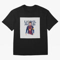 Stylized Lionel Messi Barcelona Illustration ¨C Iconic Football Artwork Oversized T-Shirt Relive Global Football Passion for FIFA World Cup 2026, Celebrating CR7 and Messi, England and Germany, Tournament Hype, Historic Matchups, Family Viewing