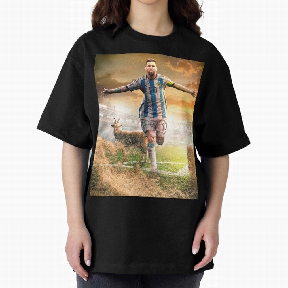 Messi: The Undisputed GOAT Classic T-Shirt Refresh Match Day Hype around FIFA World Cup 2026, Cristiano Ronaldo, Brazil, Match Day Excitement, Supporter Culture, Golden Goals and Global Football Passion; Perfect for Supporters Who Want Bold