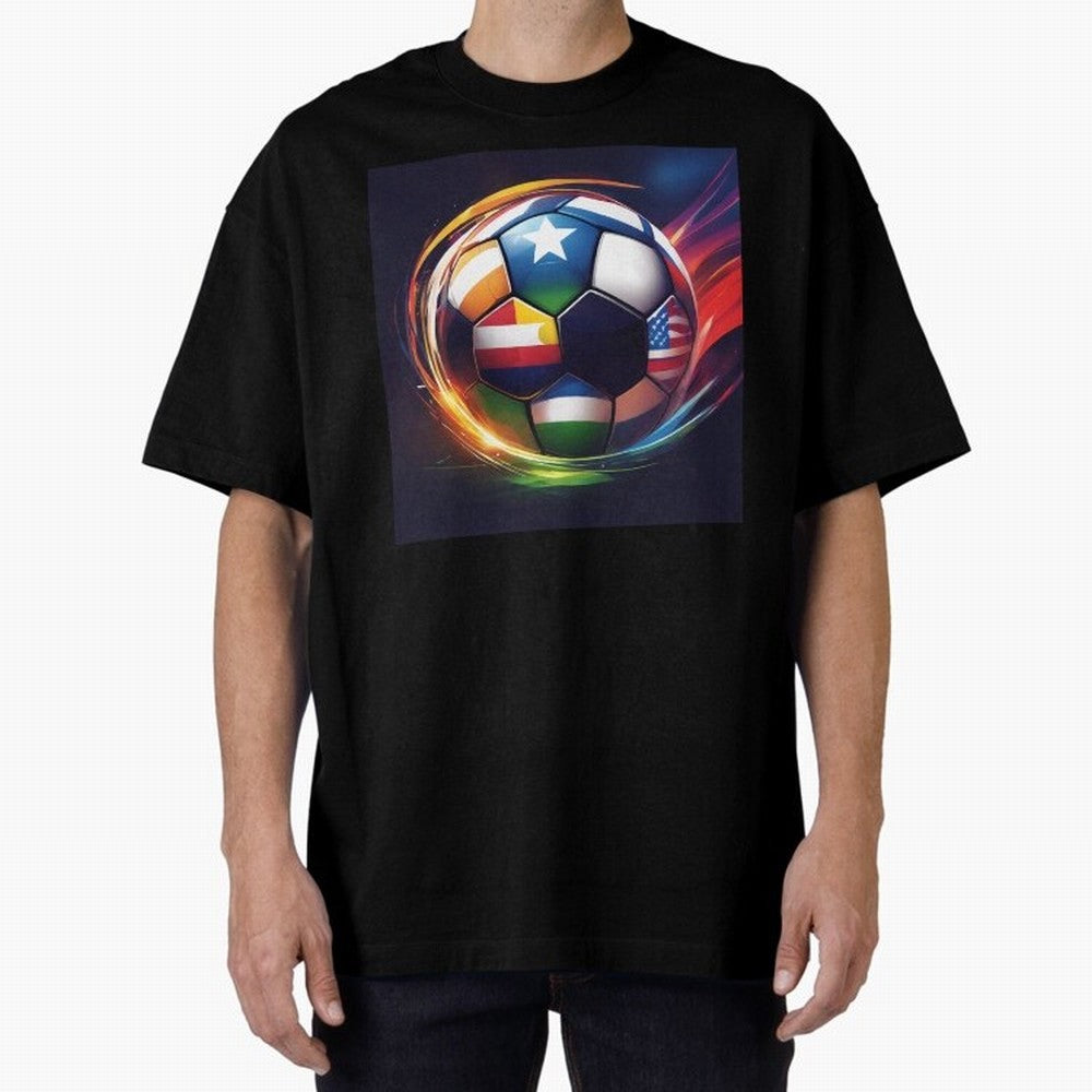Soccer 2 Oversized T-Shirt Support Your Favorite Stars during FIFA World Cup 2026 Spirit, Centered on Portugal, Spain and Germany, Cristiano Ronaldo, Match Day Excitement, Supporter Culture, Golden Goals and Global Football Passion; Built for