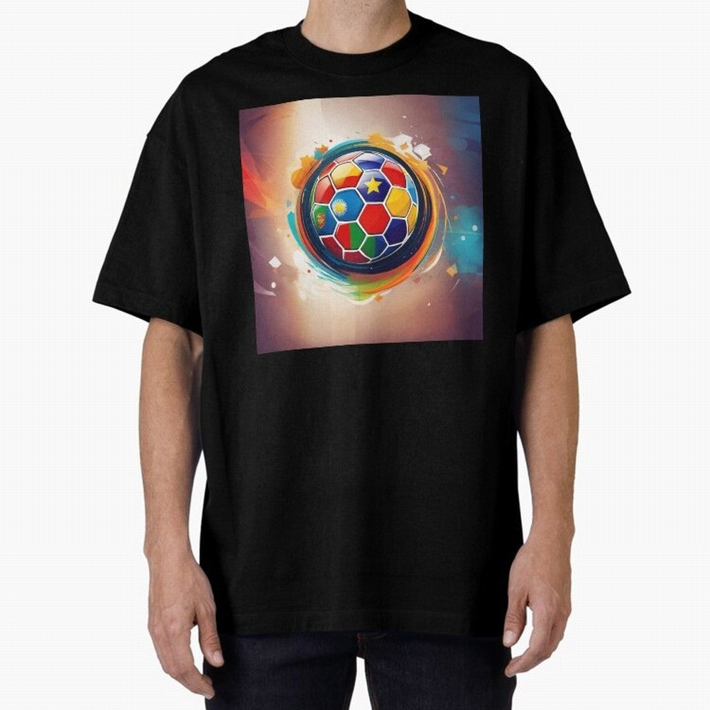soccer 1 Oversized T-Shirt Feel International Energy from Match Day Hype around FIFA World Cup 2026, CR7, Argentina and Brazil, Supporter Pride, Iconic Celebrations, Legendary Names and Global Match Day Energy; Perfect for Fans, Collectors, Family
