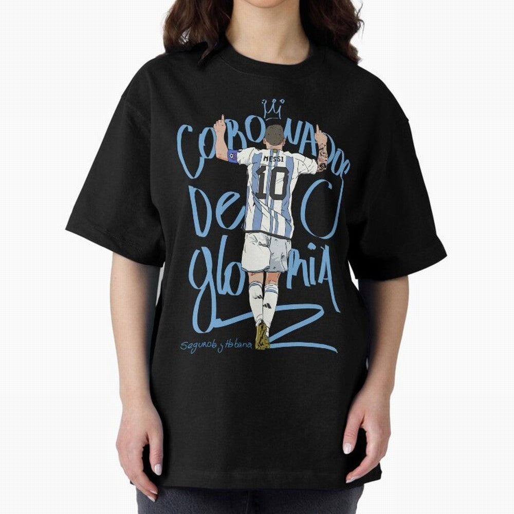Messi, crowned with glory Active T-Shirt Join the Countdown to Match Day Hype around FIFA World Cup 2026 Group Stage, Neymar, Haaland and Cristiano Ronaldo, Portugal, Spain and Germany, Goal Celebration Energy, Supporter Heritage, Football Icons