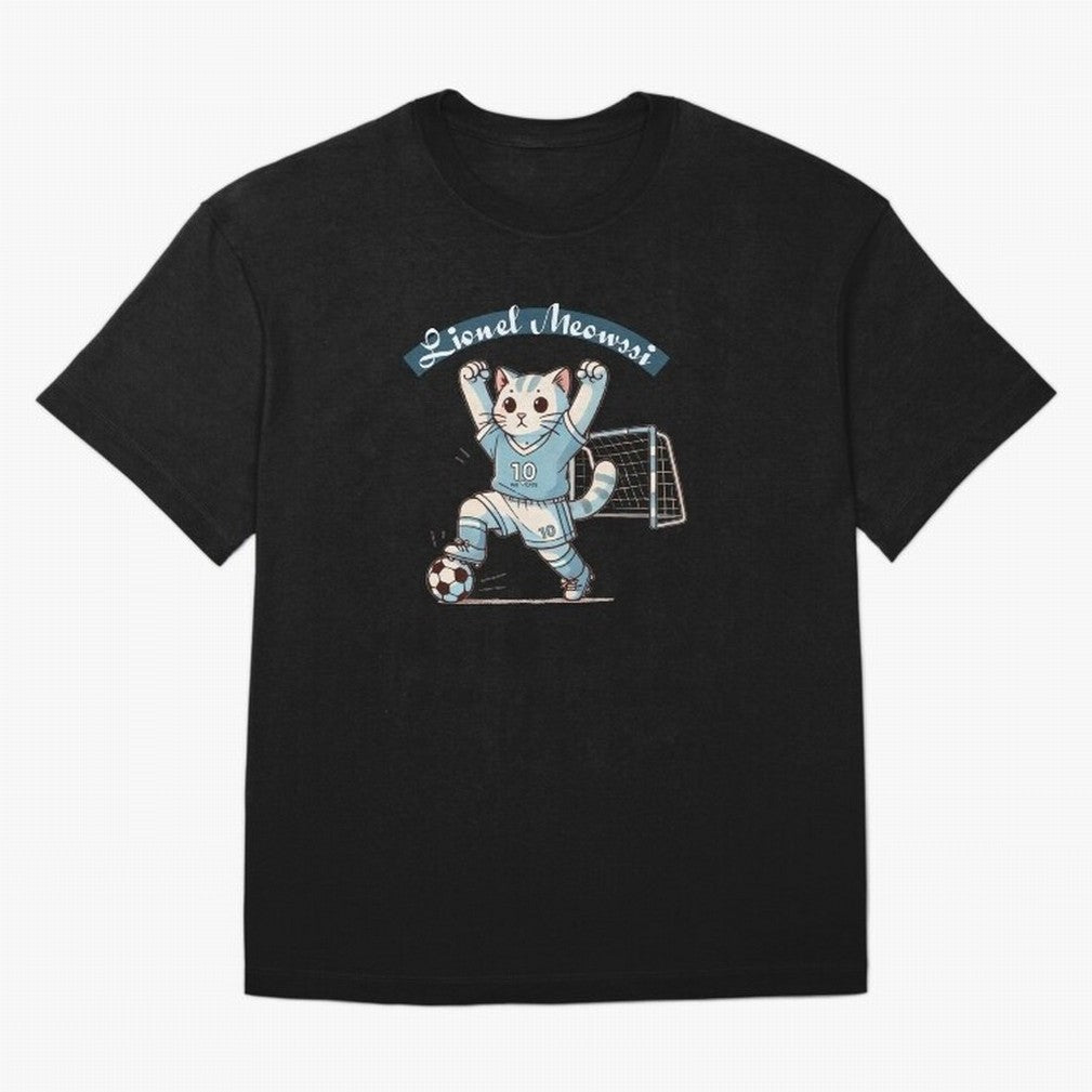 Lionel Meowssi Oversized T-Shirt Upgrade Match Day Hype around FIFA World Cup 2026 Group Stage, Haaland, Argentina and Brazil, Game Day Rituals, Football Legends, Country Pride and the Road to the Final; Made for Collectors Who Enjoy Iconic