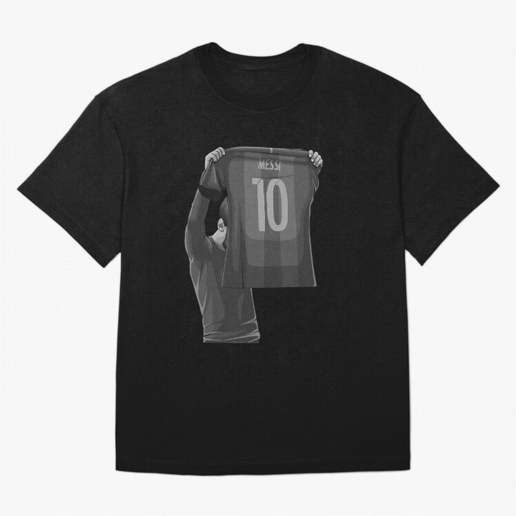 Lionel Messi Black and White Version Oversized T-Shirt Bring Home FIFA World Cup 2026 Group Stage Spirit, with Portugal, Spain and Germany, Messi and Cristiano Ronaldo, Soccer Culture, Superstar Moments, National Team Dreams and Competitive Fire;