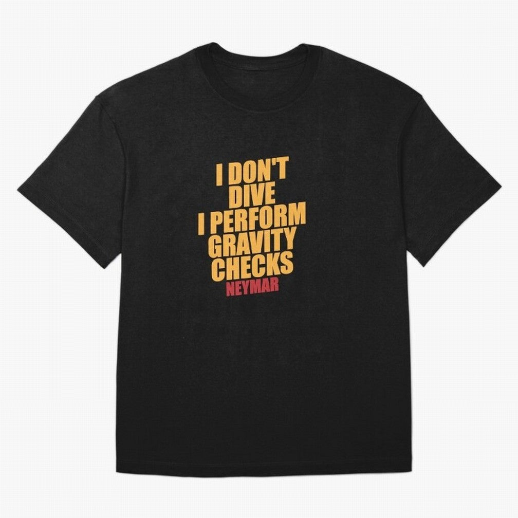Neymar And Gravity Checks - Bold Statement Essential T-Shirt Celebrate Soccer Greatness during Match Day Hype around FIFA World Cup 2026, CR7 and Messi, Portugal, Spain and Germany, Vintage Soccer Flavor, Modern Football Stars, National Flags and