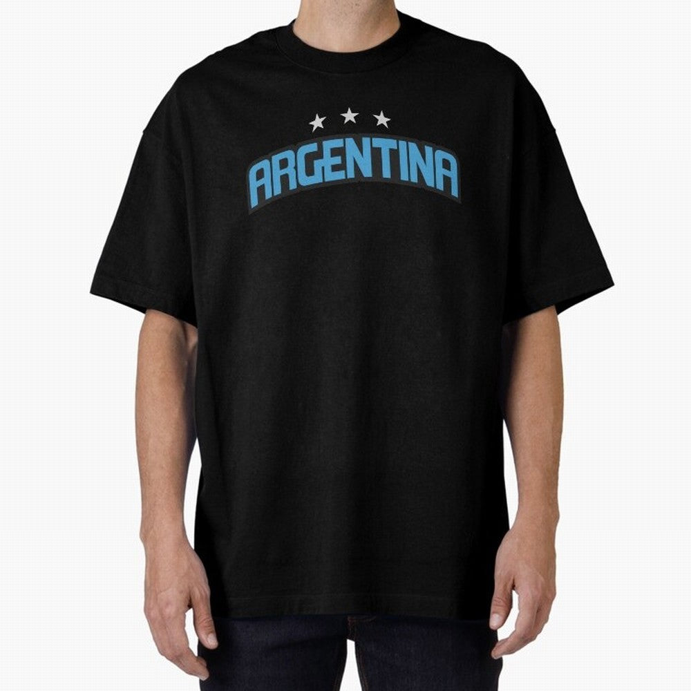 Argentina 3 Stars Classic T-Shirt Celebrate Rivalries and Pride in Match Day Hype around FIFA World Cup 2026, Messi, CR7 and Mbappe, Portugal, Spain and Germany, Stadium Memories, Football Loyalty, International Chants and Championship Tradition;