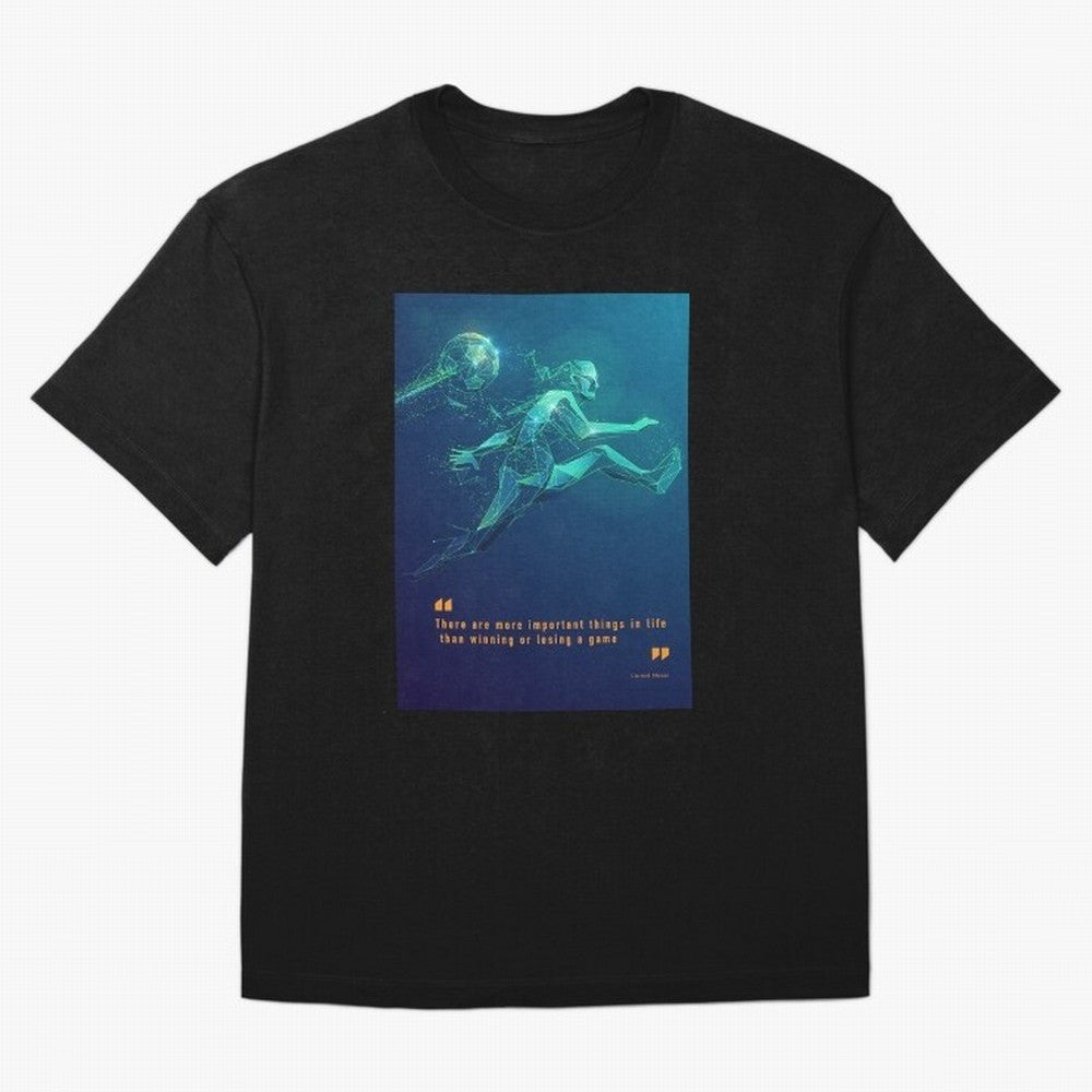soccer football graphic Lionel Messi quotes Oversized T-Shirt Carry the Colors and Pride of the FIFA World Cup 2026 Journey through Cristiano Ronaldo, Haaland and CR7 Highlights, France and Portugal Pride, Vintage Soccer Flavor, Modern Football