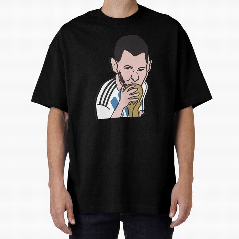 Lionel Messi in Weirdtual Reality Oversized T-Shirt Turn Every Weekend Toward the FIFA World Cup 2026 USA Canada Mexico Journey through Neymar, Haaland and Cristiano Ronaldo Highlights, Brazil, Portugal and Argentina Pride, Goal Celebration Energy,