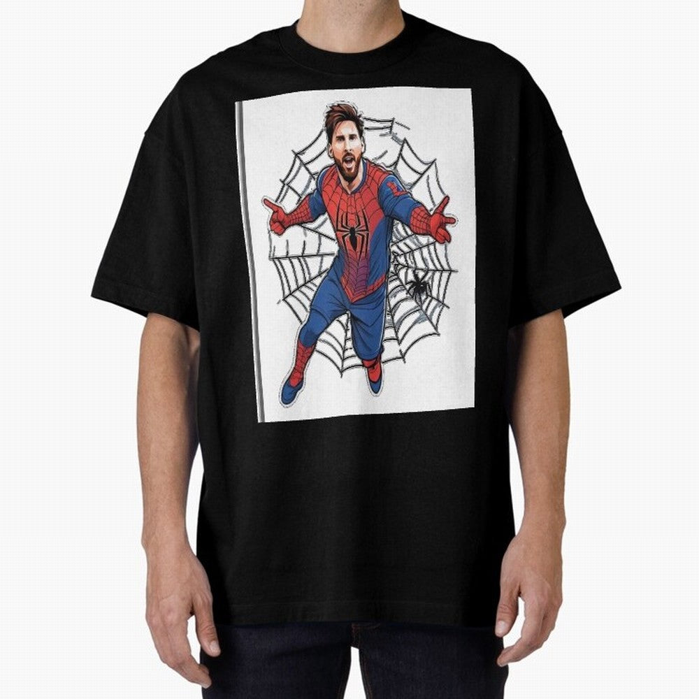 Lionel Messi Spider Oversized T-Shirt Feel the Roar of Match Day Hype around FIFA World Cup 2026 USA Canada Mexico, Haaland, Spain, Match Day Excitement, Supporter Culture, Golden Goals and Global Football Passion; Perfect for Fans, Collectors,