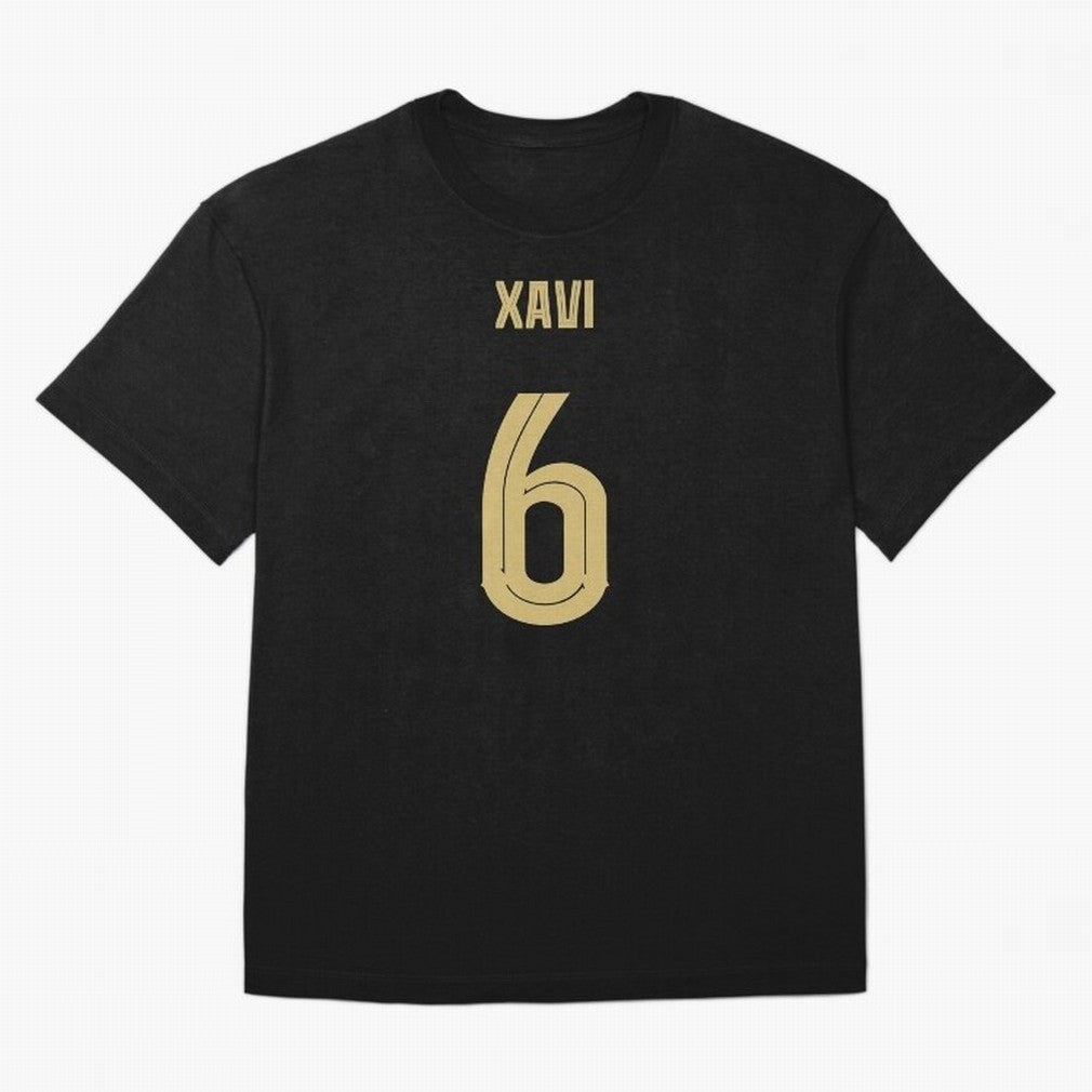 Xavi 6 Barcelona Oversized T-Shirt Show Support during Global Football Passion for FIFA World Cup 2026, Driven by Cristiano Ronaldo, Argentina and Brazil, Championship Spirit, Famous Goals, Roaring Crowds and International Football Unity; Built for