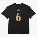 Xavi 6 Barcelona Oversized T-Shirt Show Support during Global Football Passion for FIFA World Cup 2026, Driven by Cristiano Ronaldo, Argentina and Brazil, Championship Spirit, Famous Goals, Roaring Crowds and International Football Unity; Built for
