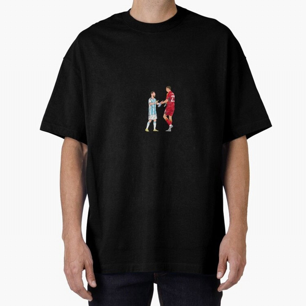 Lionel Messi and Emiliano Martinez Minimalist Classic T-Shirt Honor Champions and Dreams in Global Football Passion for FIFA World Cup 2026, Inspired by Cristiano Ronaldo, Haaland and CR7, Spain and Netherlands, Stadium Chants, National Pride,