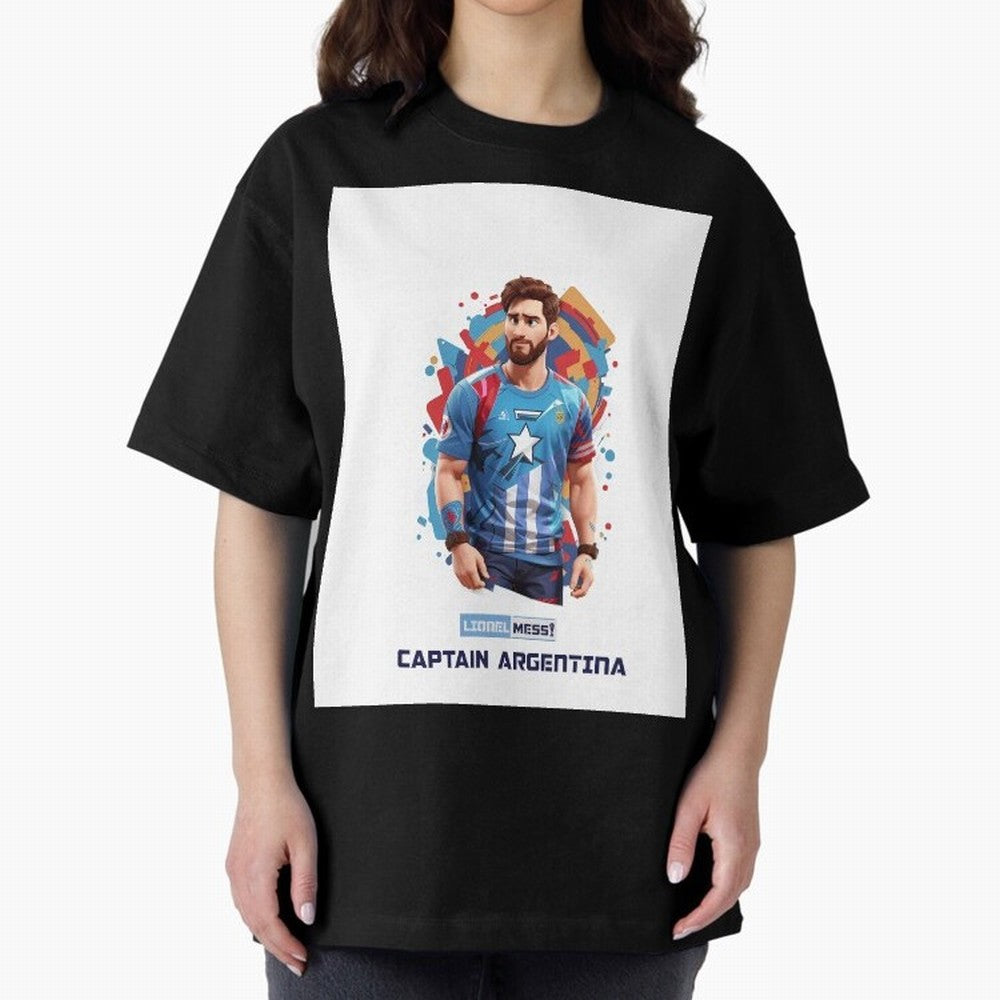 Lionel Messi Captain Argentina Graphic T-Shirt Celebrate Golden Goal Energy in Global Football Passion for FIFA World Cup 2026 Group Stage, Filled with Messi and Cristiano Ronaldo, Argentina, France and Brazil, Tournament Hype, Historic Matchups,