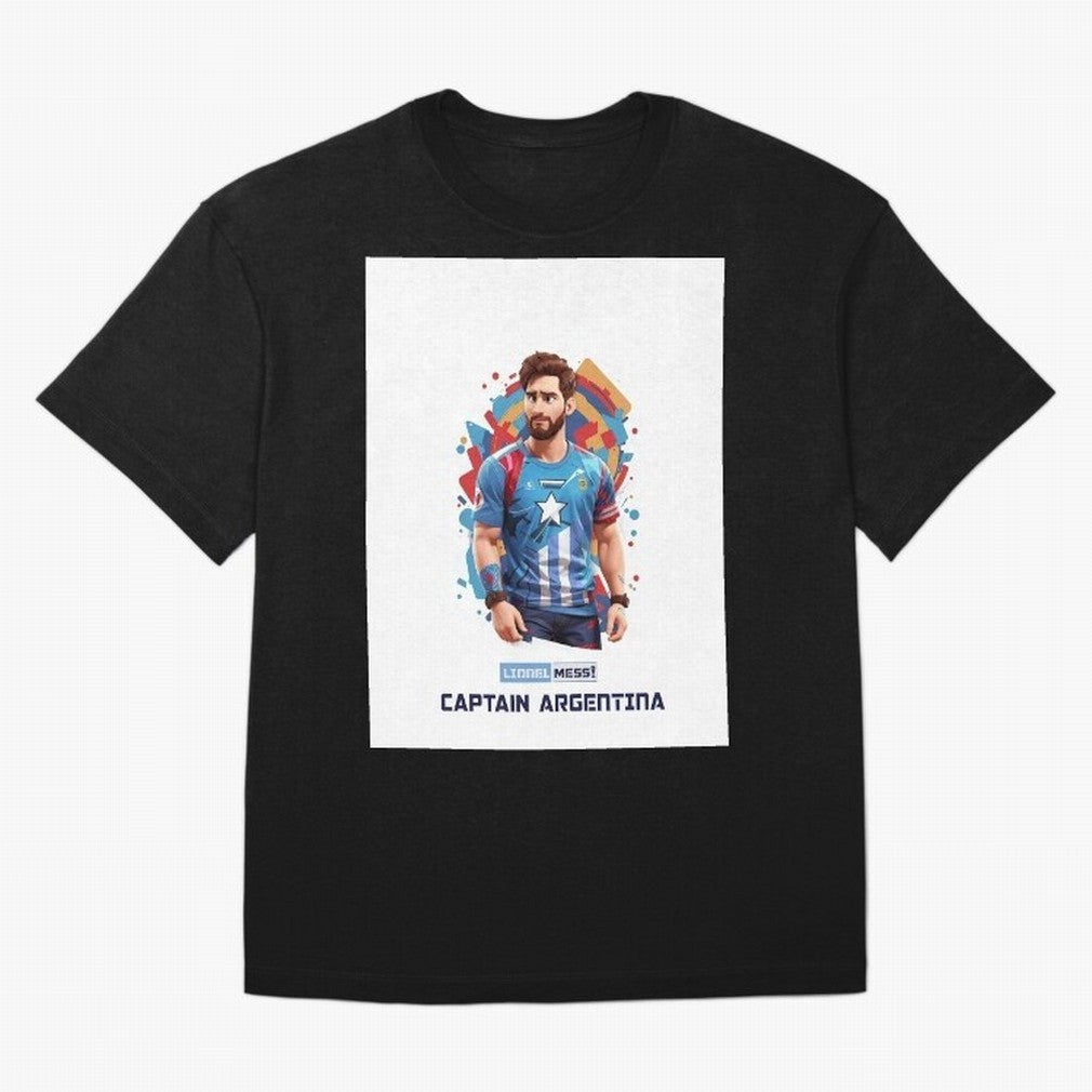 Lionel Messi Captain Argentina Graphic T-Shirt Celebrate Golden Goal Energy in Global Football Passion for FIFA World Cup 2026 Group Stage, Filled with Messi and Cristiano Ronaldo, Argentina, France and Brazil, Tournament Hype, Historic Matchups,