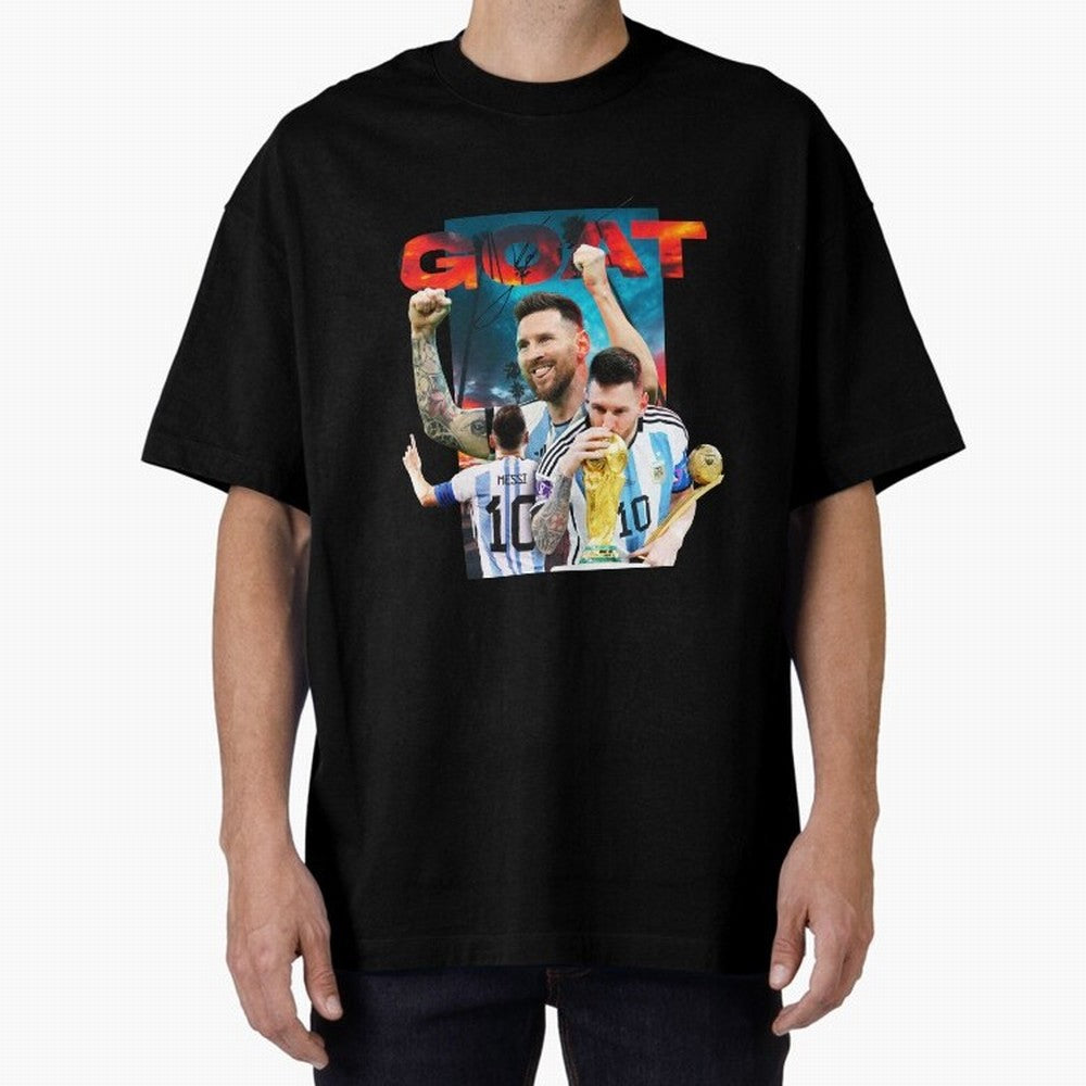 Messi GOAT Premium T-Shirt Celebrate the Road through Match Day Hype around FIFA World Cup 2026, CR7, Spain and Netherlands, Stadium Chants, National Pride, Trophy Dreams and Unforgettable Football Memories; Perfect for Supporters Who Want Bold