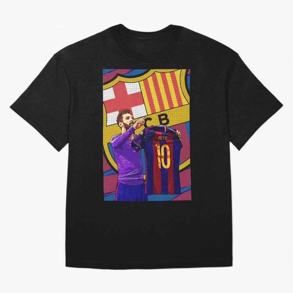 Messi Goat in FC Barcelna Premium T-Shirt Unlock the FIFA World Cup 2026 Group Stage Journey through Haaland and Mbappe Highlights, Portugal, Spain and Germany Pride, Retro Football Energy, Iconic Rivalries, Trophy Chase Drama and Stadium