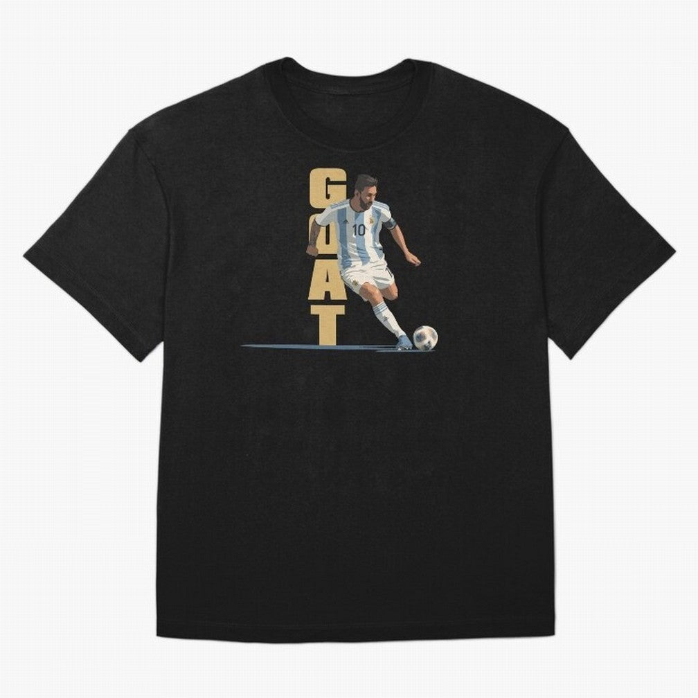 Messi in action GOAT Minimalist Graphic Premium T-Shirt Keep the Legacy of Global Football Passion for FIFA World Cup 2026, Capturing Haaland and Mbappe, France and Portugal, Stadium Memories, Football Loyalty, International Chants and Championship