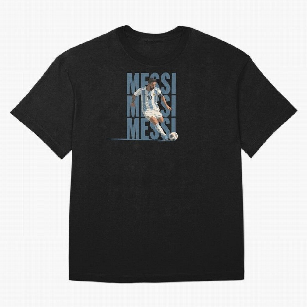 Messi in action Minimalist Graphic Premium T-Shirt Represent FIFA World Cup 2026 Spirit, Inspired by Spain, Mbappe and Neymar, Match Day Excitement, Supporter Culture, Golden Goals and Global Football Passion; Built for Supporters Chasing Trophy