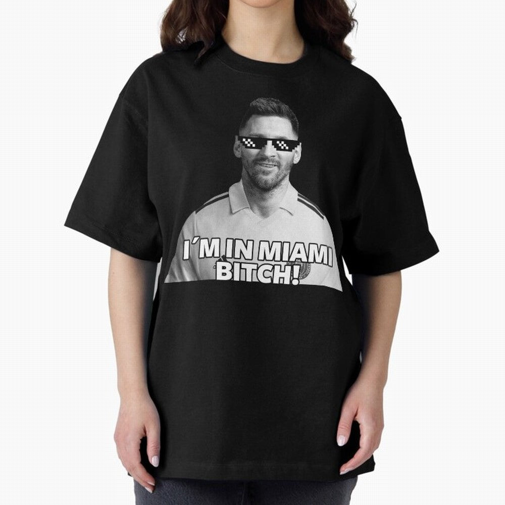 Lionel Messi Inter Miami Football Soccer meme Welcome to Miami I¡äm in Miami Bitch quotes funny champions player Sticker Premium T-Shirt Bring Bold Fan Energy to Global Football Passion for FIFA World Cup 2026 Group Stage, Highlighting Haaland and