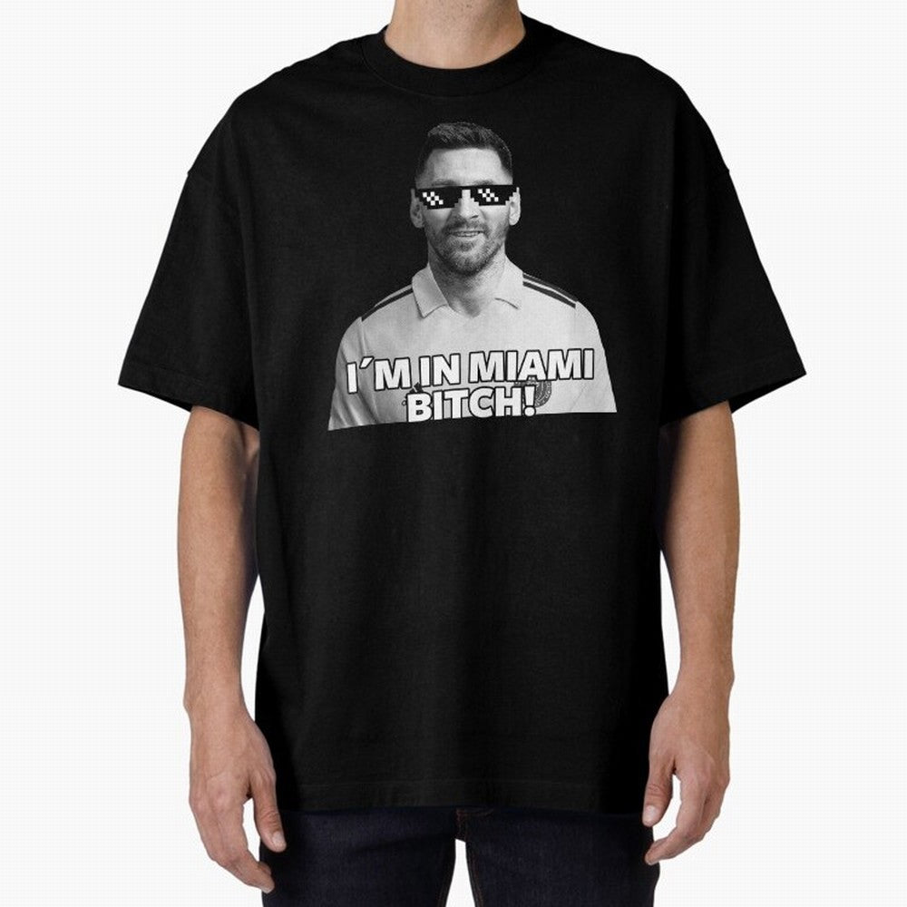 Lionel Messi Inter Miami Football Soccer meme Welcome to Miami I¡äm in Miami Bitch quotes funny champions player Sticker Premium T-Shirt Bring Bold Fan Energy to Global Football Passion for FIFA World Cup 2026 Group Stage, Highlighting Haaland and