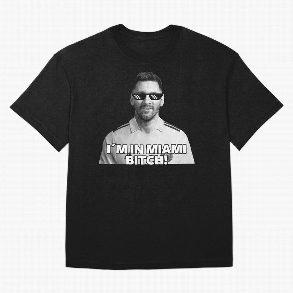 Lionel Messi Inter Miami Football Soccer meme Welcome to Miami I¡äm in Miami Bitch quotes funny champions player Sticker Premium T-Shirt Bring Bold Fan Energy to Global Football Passion for FIFA World Cup 2026 Group Stage, Highlighting Haaland and