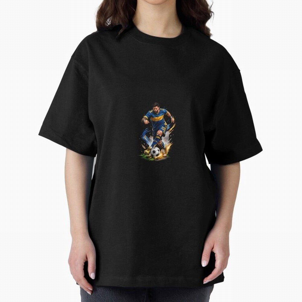 Messi Footballer Premium T-Shirt Support Iconic Players in FIFA World Cup 2026 for Fans of Cristiano Ronaldo, Haaland and CR7 and Portugal, Bringing Championship Spirit, Famous Goals, Roaring Crowds and International Football Unity; Great for Watch