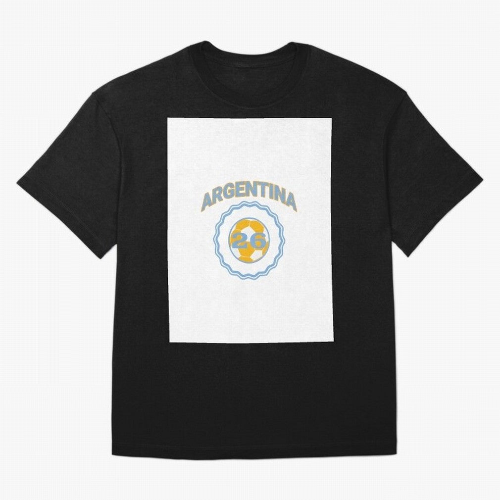 Argentina 2026 world cup soccer badge Graphic T-Shirt Celebrate Global Passion for Global Football Passion for FIFA World Cup 2026 USA Canada Mexico, Highlighting Haaland and Mbappe, France, Global Supporter Spirit, Legendary Goals, National Colors