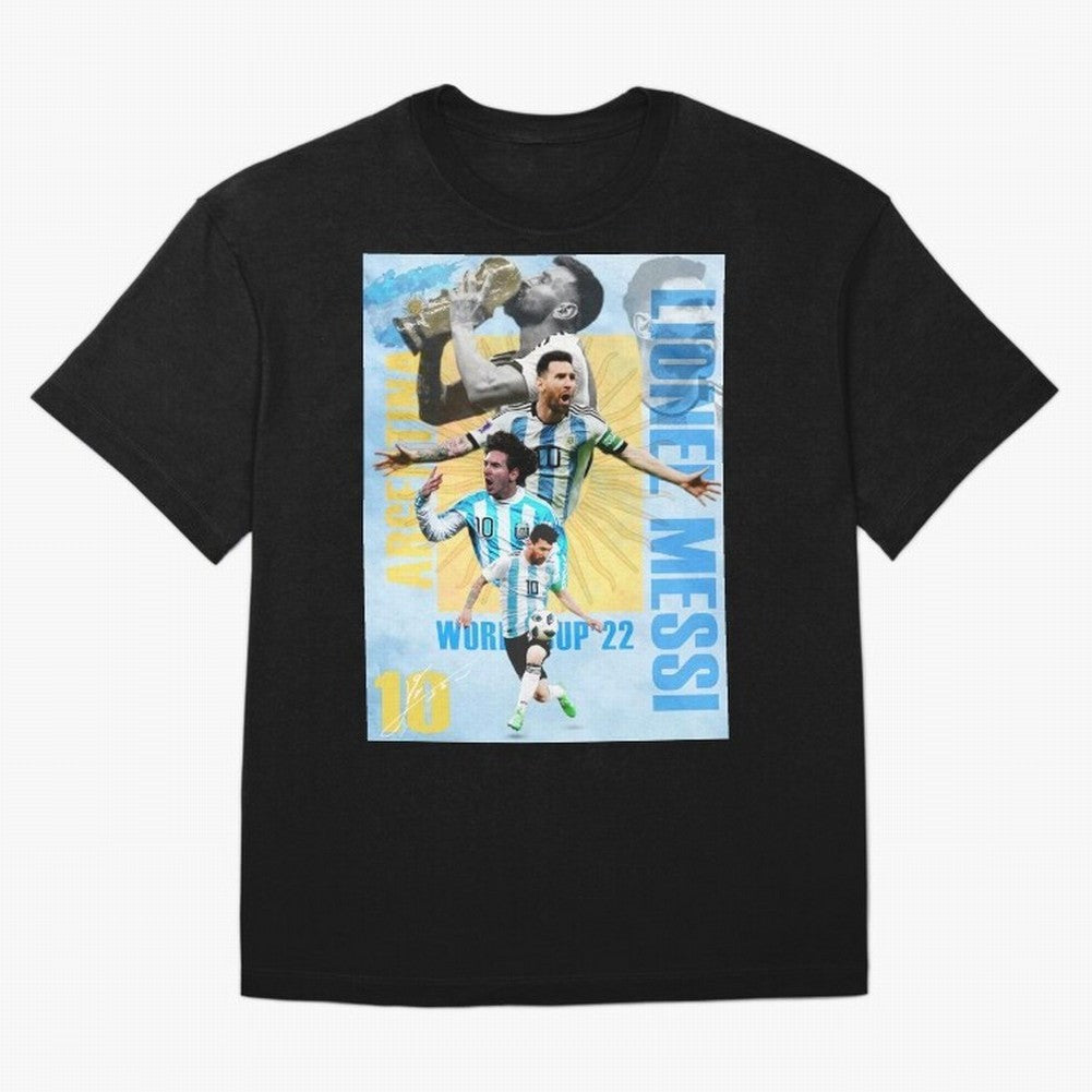 Lionel Messi Argentina World Cup Victory Poster - 2022 Soccer Champion Wall Art Premium T-Shirt Honor Global Football Passion for FIFA World Cup 2026, Inspired by Messi and Cristiano Ronaldo, Portugal, Sports Nostalgia, International Competition,