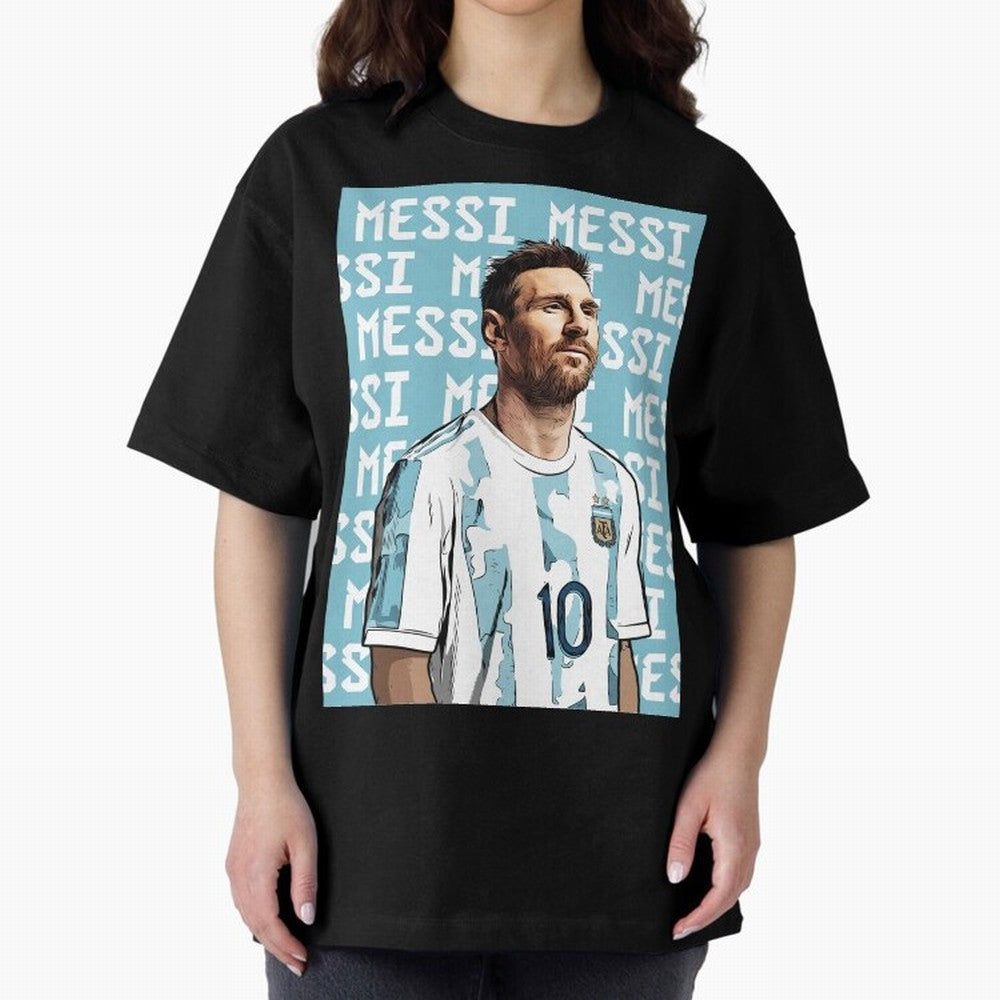 Lionel Messi Premium T-Shirt Celebrate the Next Chapter of FIFA World Cup 2026 USA Canada Mexico Inspired by Messi, Neymar and Mbappe, Argentina, France and Brazil Energy, Sports Nostalgia, International Competition, Famous Players and