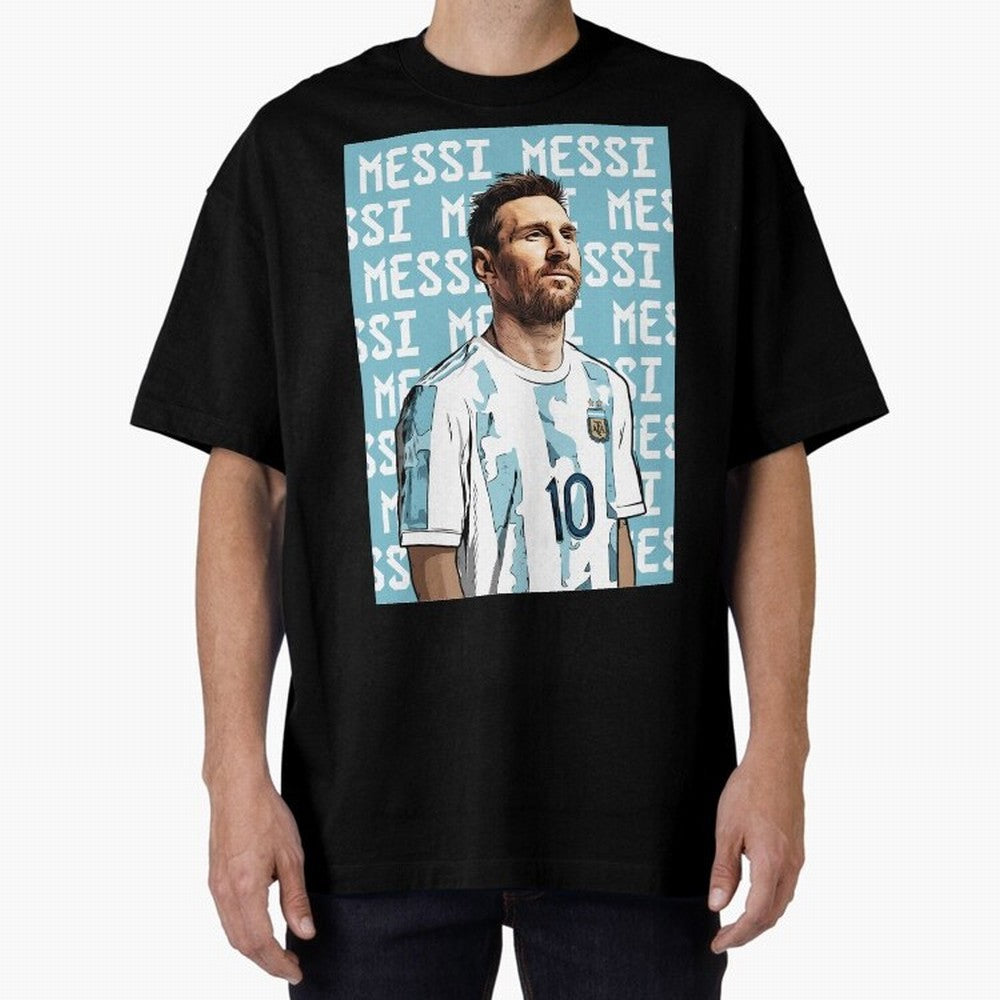 Lionel Messi Premium T-Shirt Celebrate the Next Chapter of FIFA World Cup 2026 USA Canada Mexico Inspired by Messi, Neymar and Mbappe, Argentina, France and Brazil Energy, Sports Nostalgia, International Competition, Famous Players and