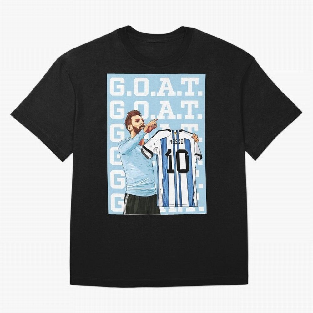 Lionel Messi Goat Premium T-Shirt Follow Every Goal of the FIFA World Cup 2026 USA Canada Mexico Journey through Messi, Neymar and Mbappe Highlights, Brazil, Portugal and Argentina Pride, Match Day Excitement, Supporter Culture, Golden Goals and